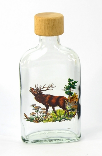 Láhev sklo  200ml PLACKA s dřevěným víčkem LOV KUTIL Sklad7 4480131.00
