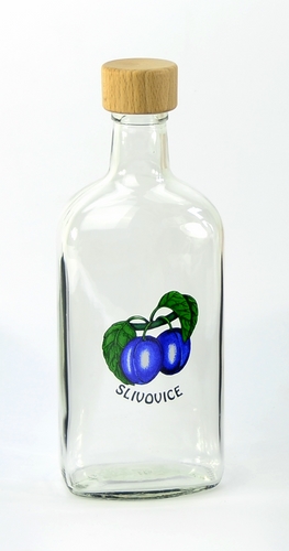 Láhev sklo 700ml GIN s víčkem ŠVESTKA