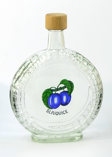 Láhev sklo  700ml PEGGY s víčkem ŠVESTKA KUTIL Sklad7 4480122.00