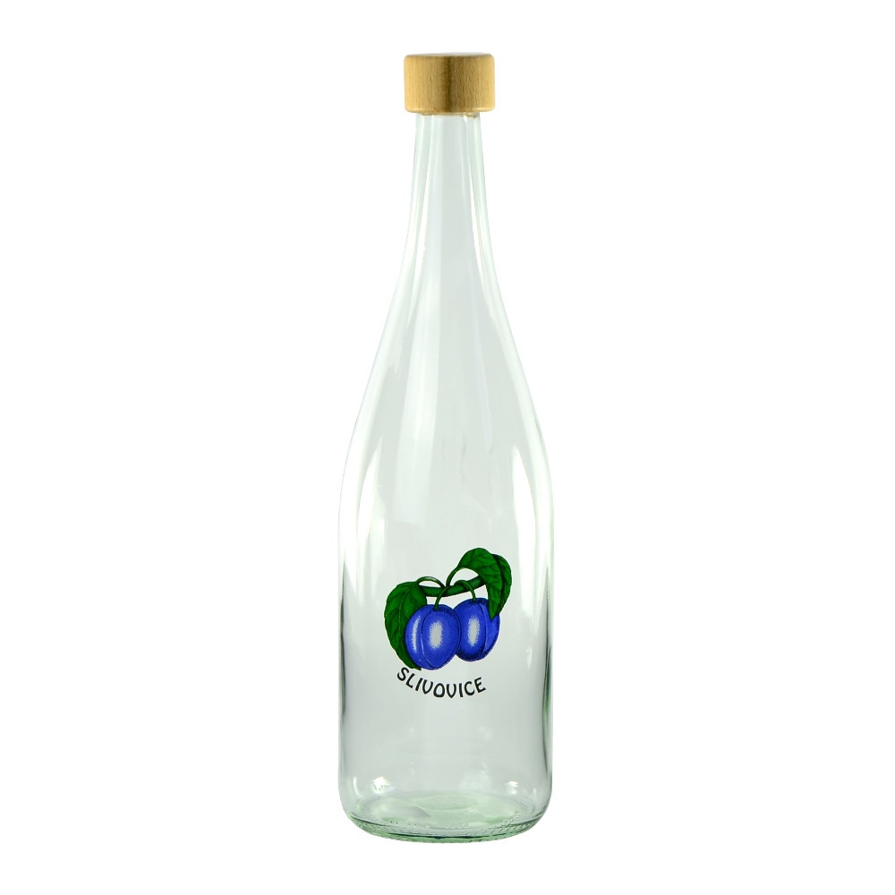 Láhev sklo 1000ml WEINSCHLEG s víčkem ŠVESTKA KUTIL Sklad7 4480072.00