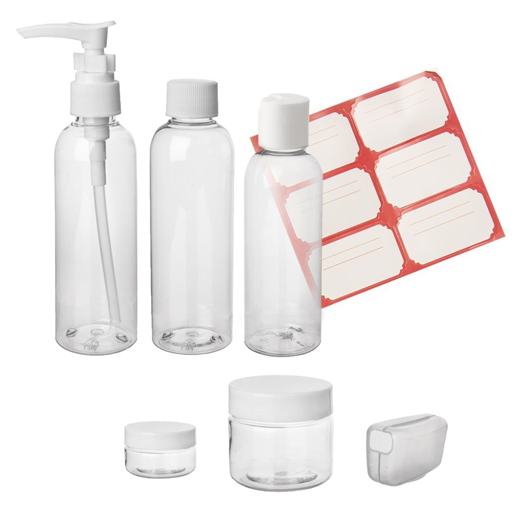 Lahvičky kosmetické set 6ks + samolepky  ORION KUTIL Sklad7 2651321.00