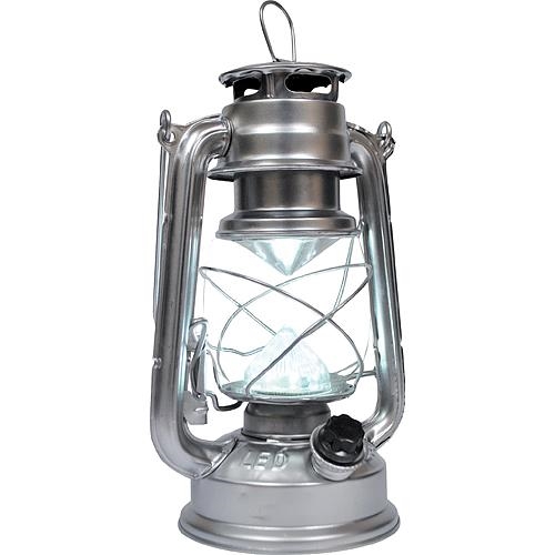 Lampa LED 23,5cm 4xAA  RETRO kov stříbrná KUTIL Sklad7 8717054.00
