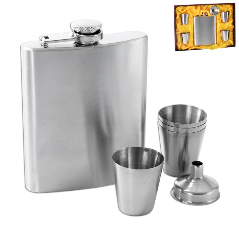 Likérka placatka kapesní nerez sada 210ml  HOME KUTIL Sklad7 2624520.00