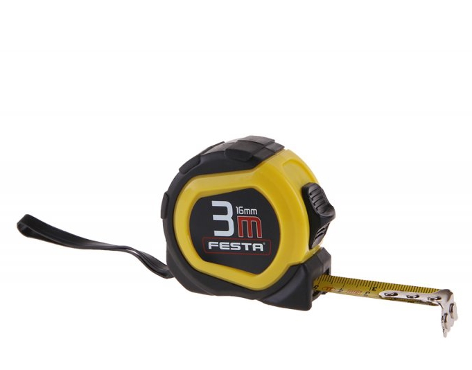 Metr 3m 16mm guma, magnet  FESTA KUTIL Sklad7 8011103.00