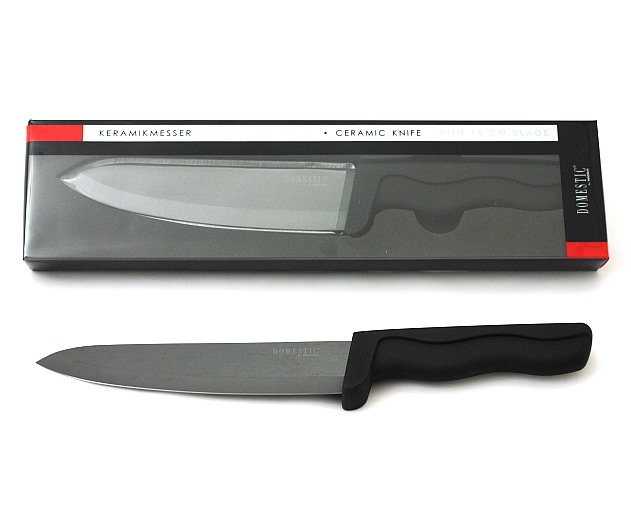 Nůž kuchyňský keramika 15cm černý  DOMESTIC KUTIL Sklad7 4679253.00