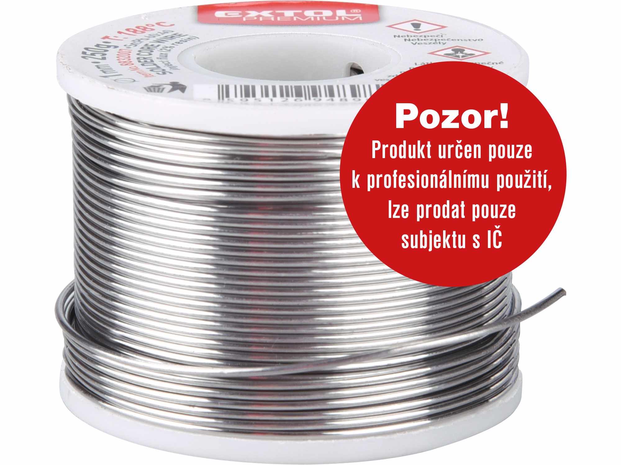 Cín pájecí ¤1mm 250gr  EXTOL KUTIL Sklad7 8199470.00