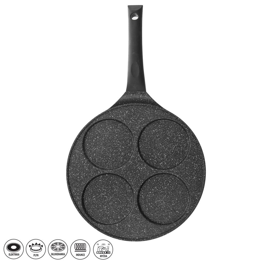 Pánev na lívance granit ¤27cm 4oka  GRANDE vč. indukce KUTIL Sklad7 2612935.00