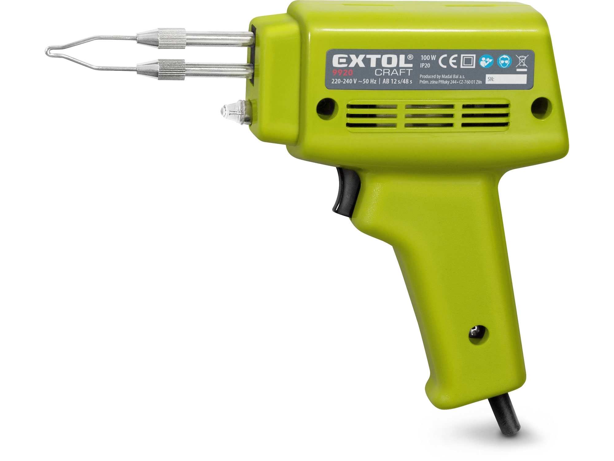 Pistol pájecí transformátorová 100W  EXTOL CRAFT KUTIL Sklad7 8199200.00
