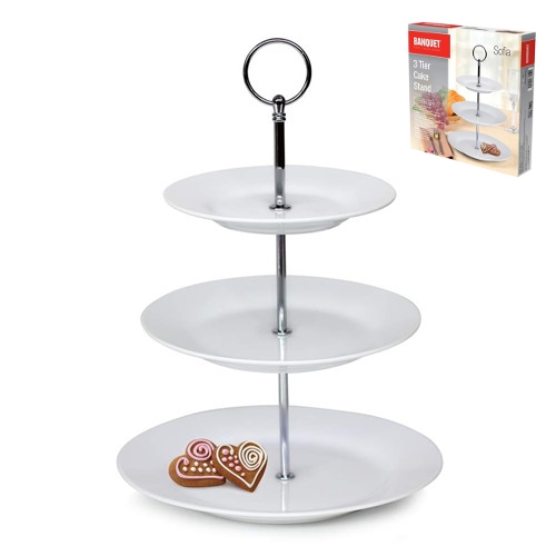Podnos servírovací porcelán na cukroví 3 patra  SOFIA KUTIL Sklad7 4711813.00 8590419043757