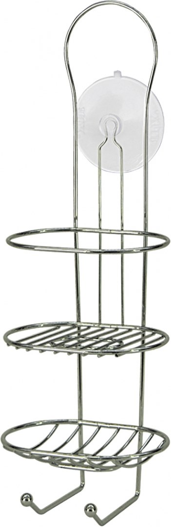 Polička koupelnová 2 patra chrom ovál 13,5x10x40cm KUTIL Sklad7 9313450.00