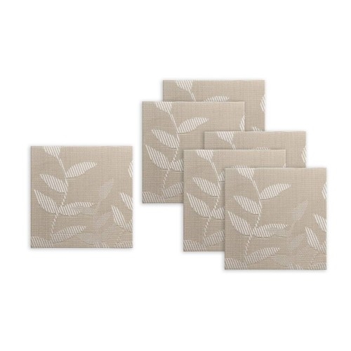 Prostírání 10x10cm 6ks  LEAF nature KUTIL Sklad7 4711606.00