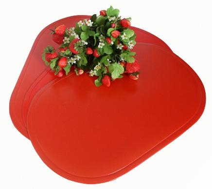 Prostírání měkké 44x29cm oválné červené KUTIL Sklad7 9626010.41