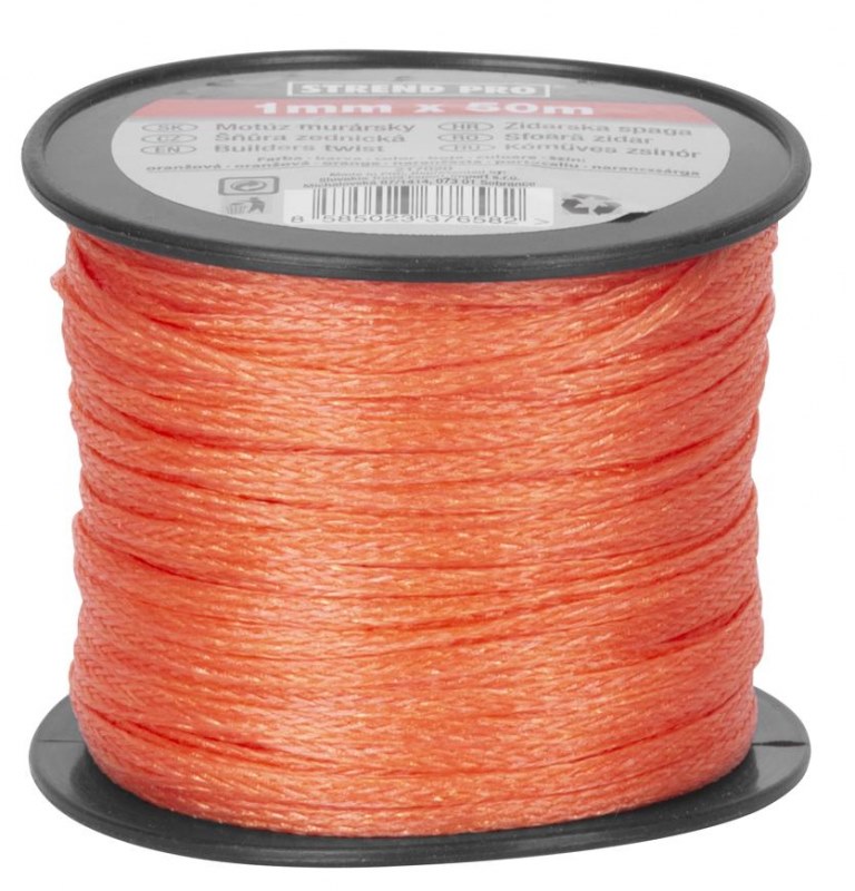Provázek zednický 50m ¤1,7mm oranžový  STREND KUTIL Sklad7 8717017.00