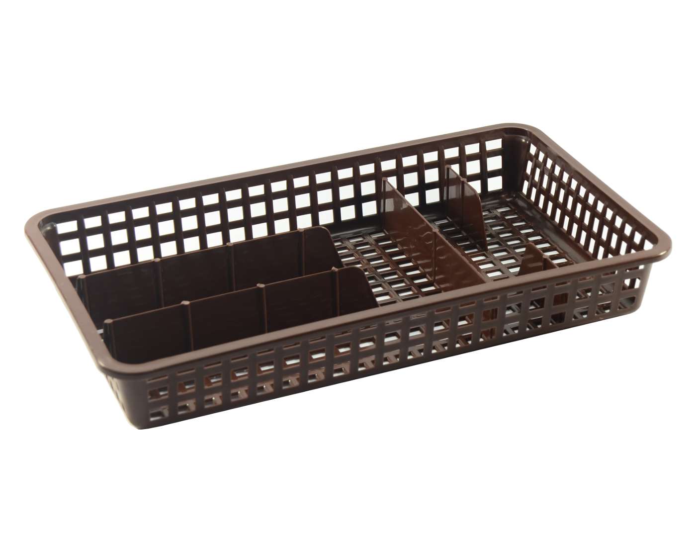 Příborník 21x37cm 5 přihrádek plast úzký, hnědý  CZ KUTIL Sklad7 201102.00