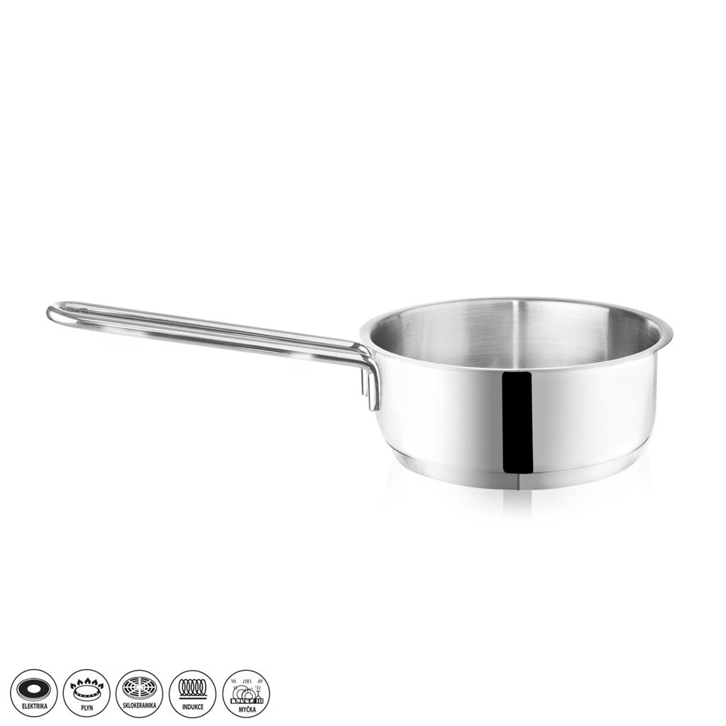 Rendlík nerez ¤12x6cm 0,6L s ručkou, indukce  ANETT KUTIL Sklad7 2613101.00