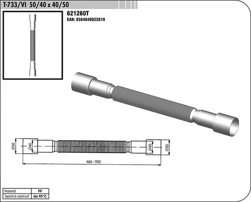 Sifón FLEXI P-733/VI SAM