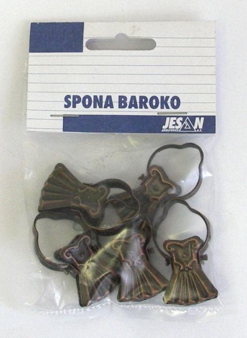 Skřipec záclonový Baroko hnědý 20ks  CZ KUTIL Sklad7 8800018.00