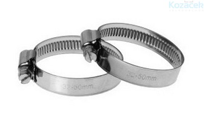 Spona hadicová šroubovací ¤50-70mm nerez 12mm 2ks KUTIL Sklad7 8045629.00