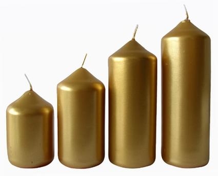 Svíčka adventní zlatá 4ks  PROVENCE KUTIL Sklad7 9656013.20