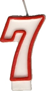 Svíčka dortová číslice ´´7´´ 7,5cm KUTIL Sklad7 2337007.00