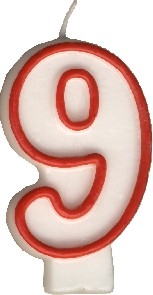 Svíčka dortová číslice ´´9´´ 7,5cm KUTIL Sklad7 2337009.00