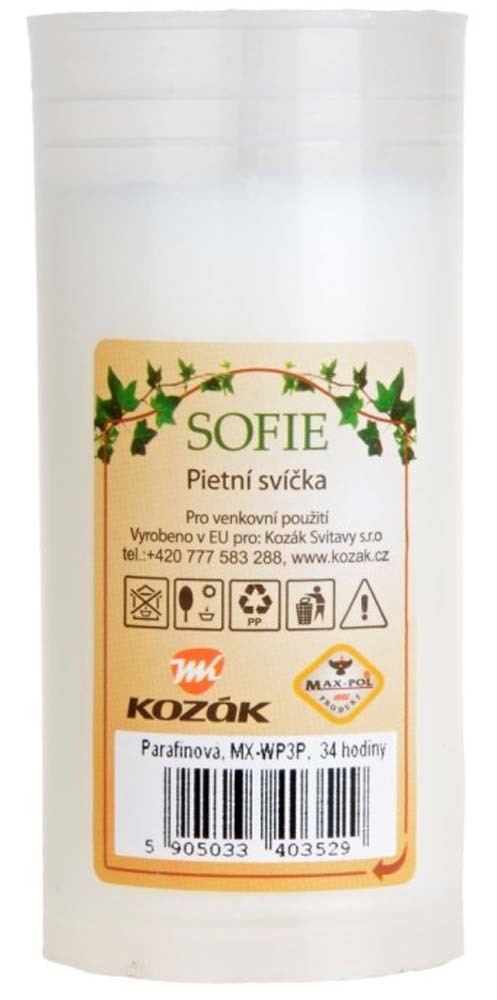 Svíčka parafín 115g náhrada bílá WP3P KUTIL Sklad7 2290190.00