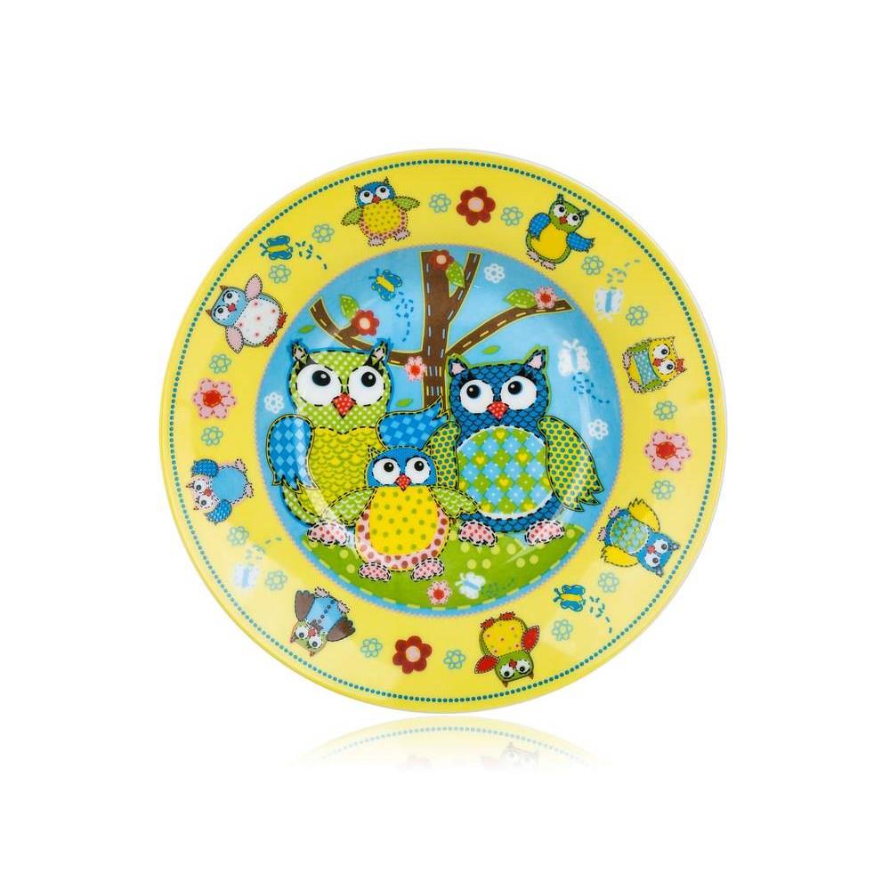 Talíř dětský keramika 20cm hluboký OWLS
