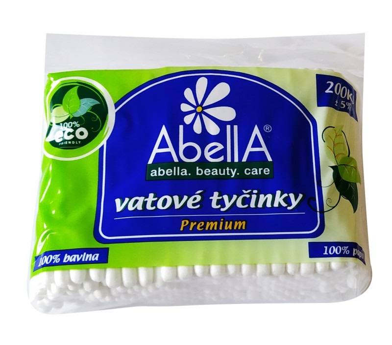 Vatové tyčinky 200ks zip  ABELLA KUTIL Sklad7 9719400.00