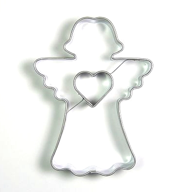 Vykrajovačka nerez anděl/střed srdíčko 77x58mm  CZ KUTIL Sklad7 7602020.00