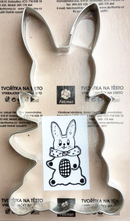 Vykrajovačka zajíc s mašlí čelně 145x80mm  CZ KUTIL Sklad7 7720530.00
