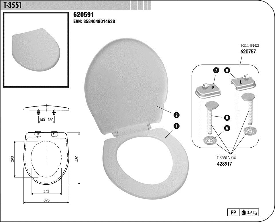 WC deska T-3551 bahama KUTIL Sklad7 3605960.00