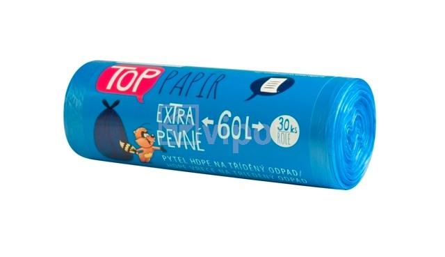 Pytle na odpad 60L/30ks, 60x70cm, 15µm TOP na papír