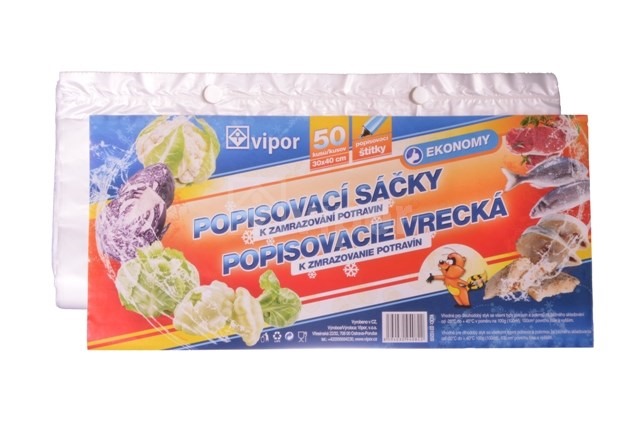 Sáčky do mrazničky 30x40cm, 15um, 50ks VIPOR