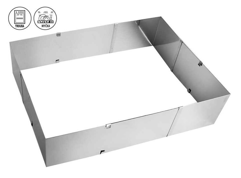 Forma na dort nerez posuvná hranatá 24/47x20/38x6cm KUTIL Sklad7 2622263.00
