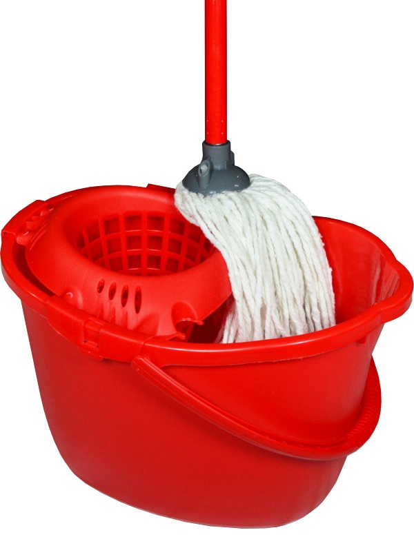 Mop komplet třásňový WET IT 15L oválný modrá/červená