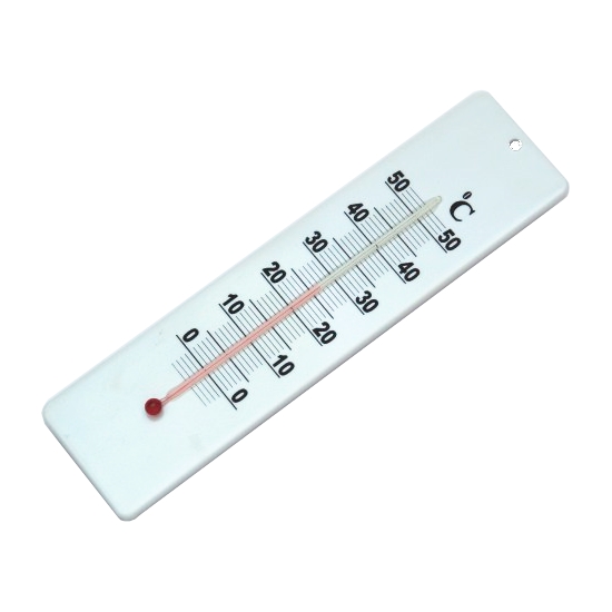 Teploměr pokojový plast 22,5x5,5cm  BASIC, mix barev KUTIL Sklad7 590023.00