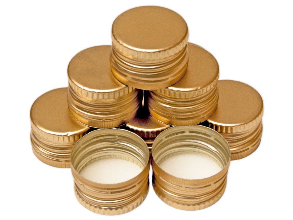 Uzávěr PP 28x18mm alkork, závit, pojistka, zlatý KUTIL Sklad7 537399.20