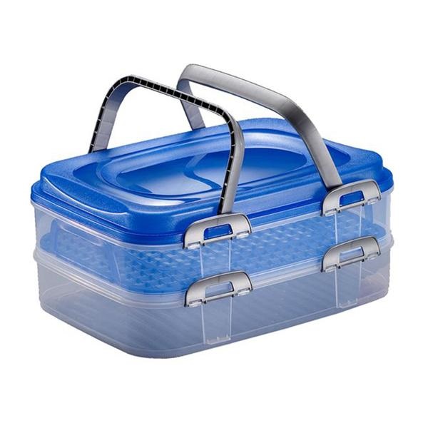 Box na potraviny PIKNIK DUO 40x30x18cm, mix farieb