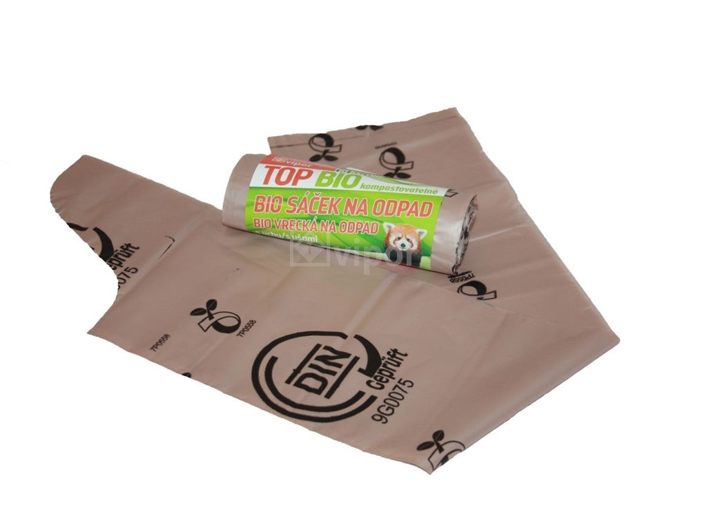 Pytle na odpad BIO 20L/10ks, 40x57cm, 10µm, s uchy BIO hnědá KUTIL Sklad7 2126300.00