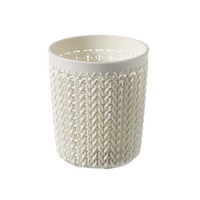 Košík PH 10x10x11cm kulatý  KNIT krémový KUTIL Sklad7 9600775.00