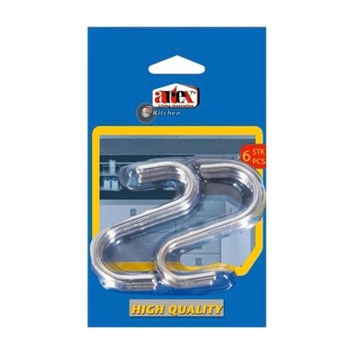 Háček S chrom 7cm 6ks  ARTEX KUTIL Sklad7 9380306.00