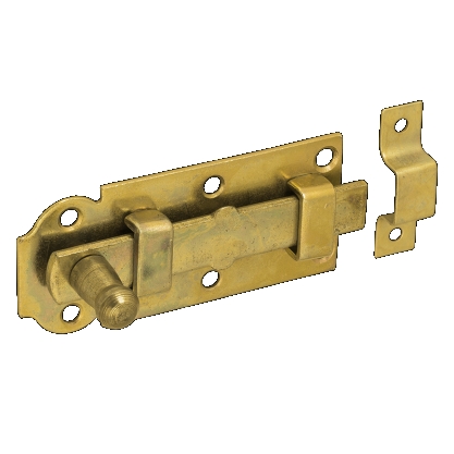Zástrč petlice 100x45mm s protikusem Zn žlutá KUTIL Sklad7 8485020.00