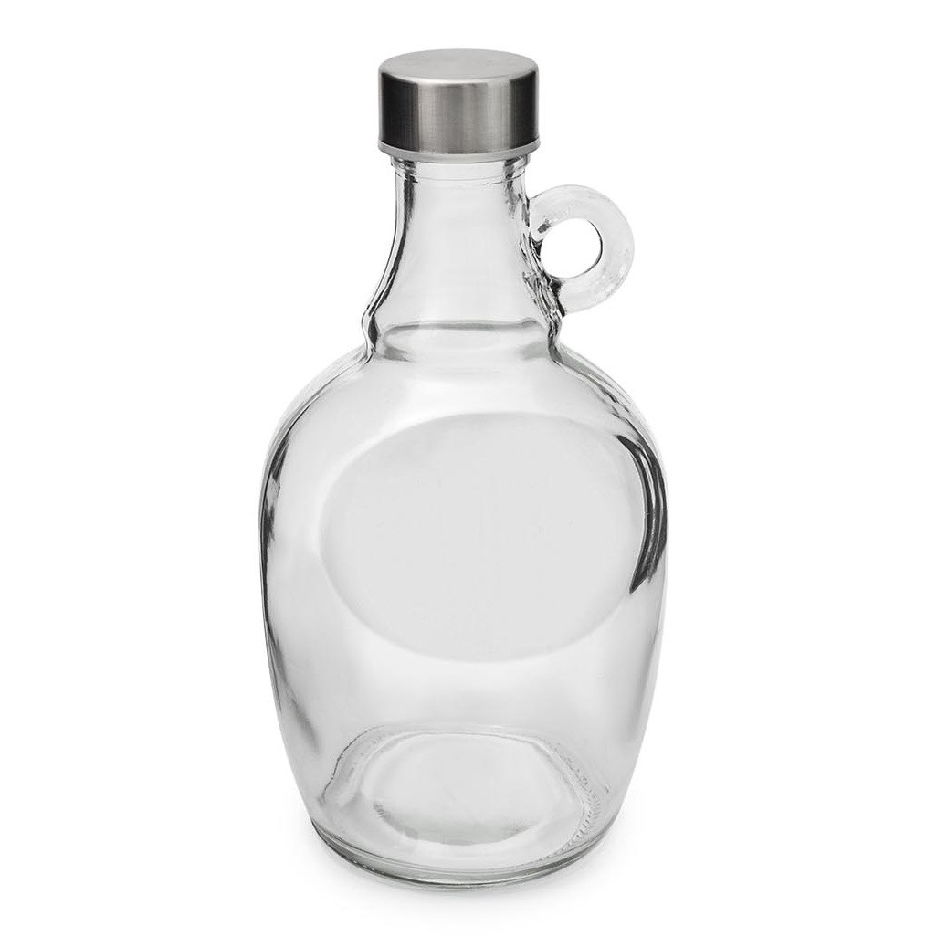 Demižón holý sklenený 1,5L ucho s uzáverom INOX