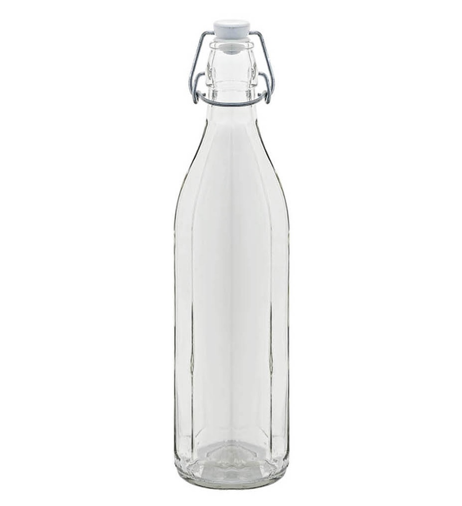 Fľaša sklo patentný uzáver 1000ml osemhran COSTOLATA