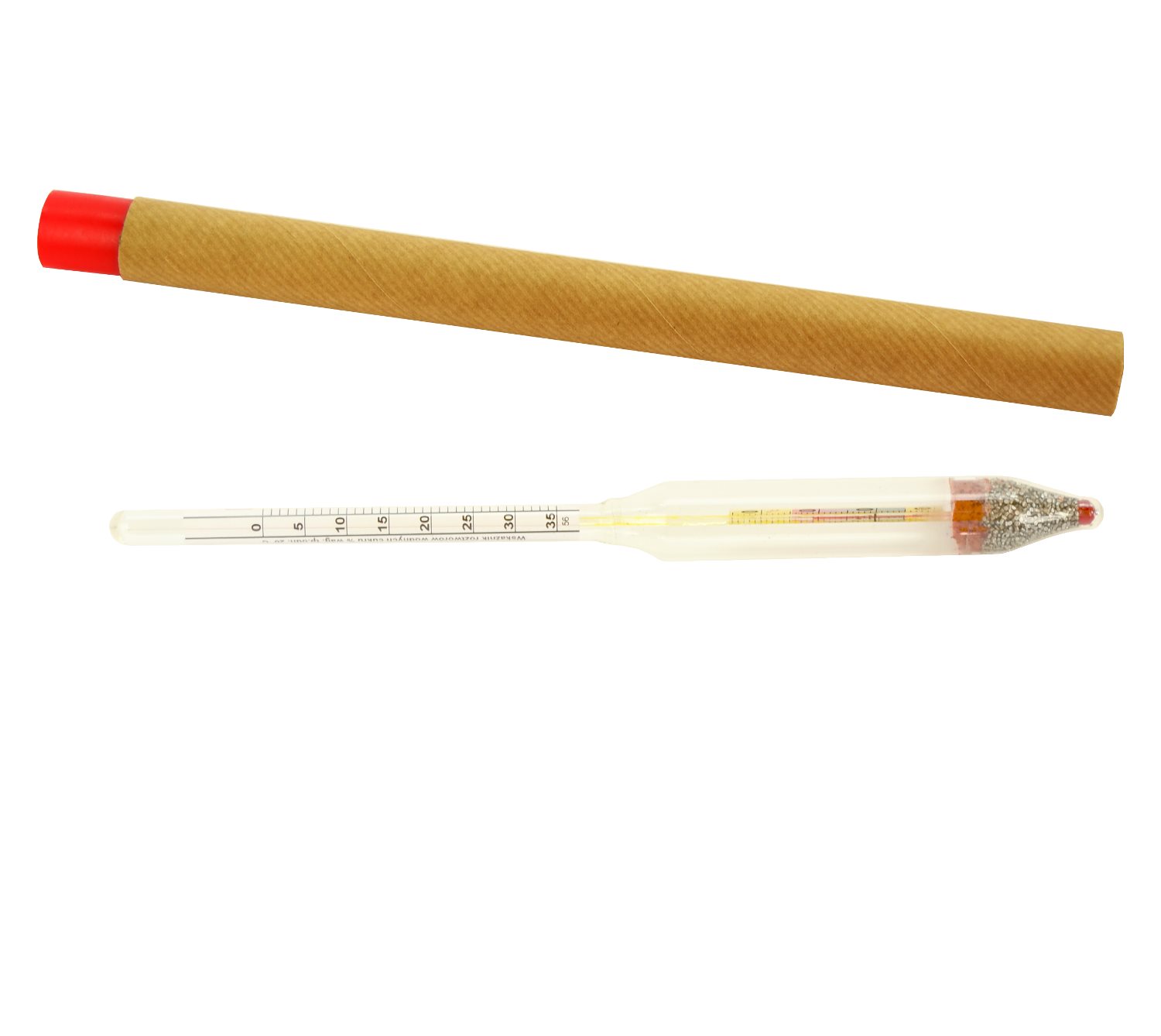 Cukroměr 0-35% s teploměrem 22cm  EURO KUTIL Sklad7 590005.10