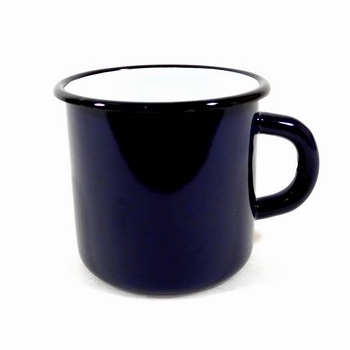 Hrnek smalt 370ml ¤8cm hladký  CZ kobalt modrá KUTIL Sklad7 4037098.00