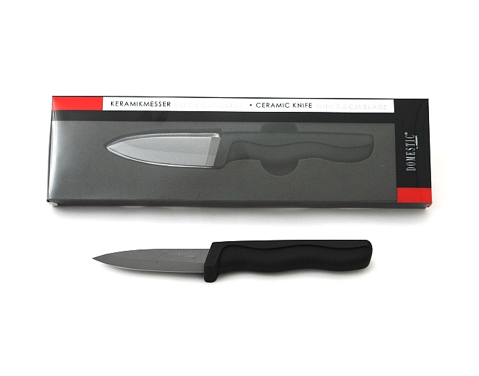 Nůž kuchyňský keramika  7,6cm černý  DOMESTIC KUTIL Sklad7 4679250.00