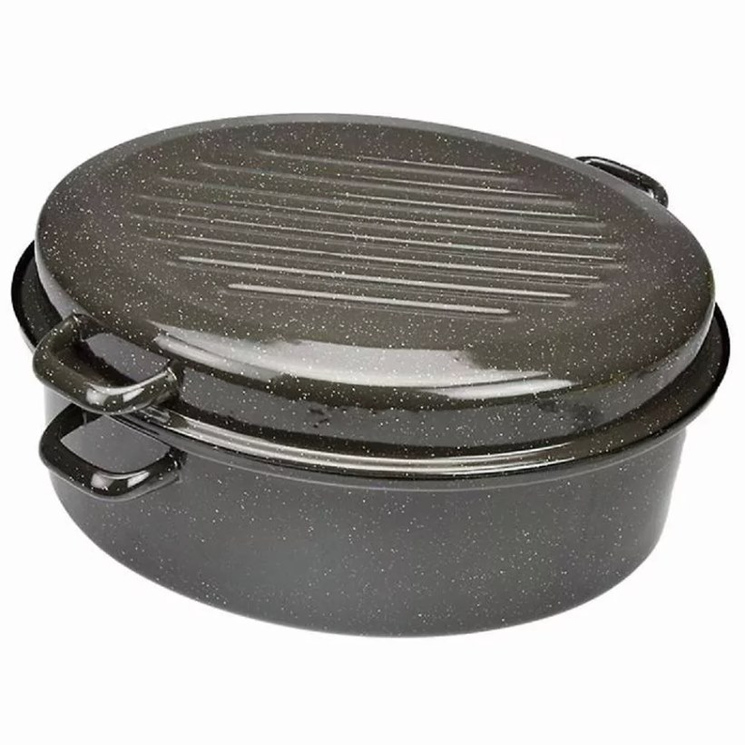 Pekáč smalt oválný 42cm 11L dvoudílný