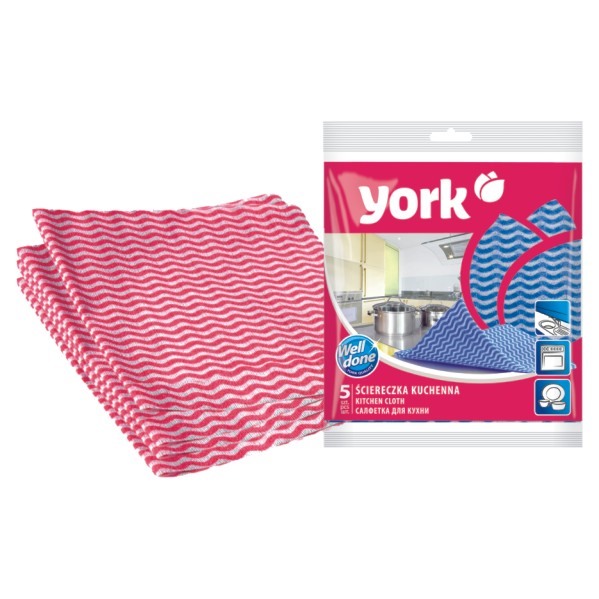 Utěrka kuchyňská mikrovlákno 35x35cm 5ks  YORK KUTIL Sklad7 521030.00