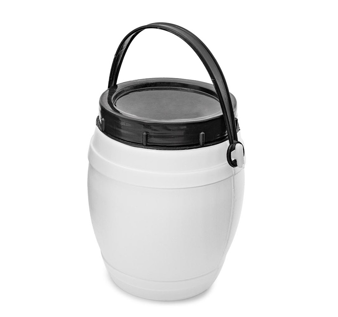 Barel  2,5L plast s uchem, atest  STERK bílá/modrá KUTIL Sklad7 690713.00